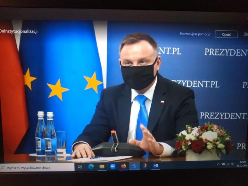 Prezydent RP Andrzej Duda podczas Forum Deinstytucjonalizacji